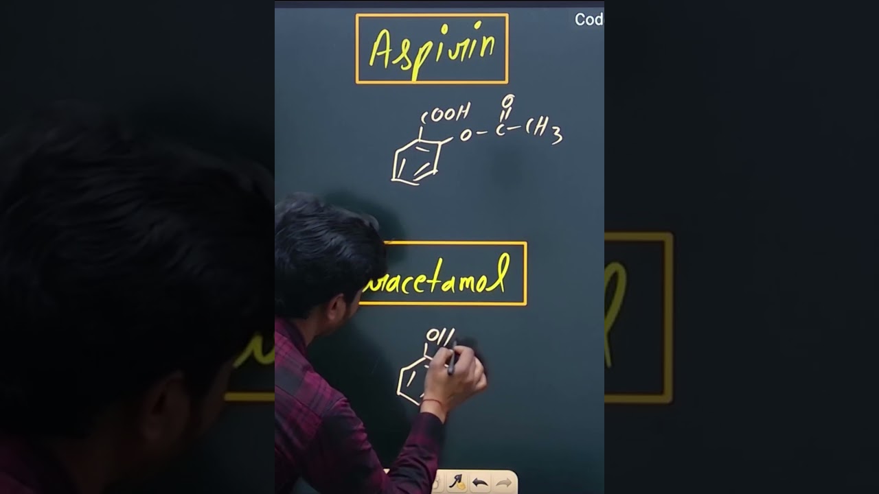 Unlocking the Chemistry: The Structural Secrets of Aspirin and Paracetamol #chemistry #shorts #short