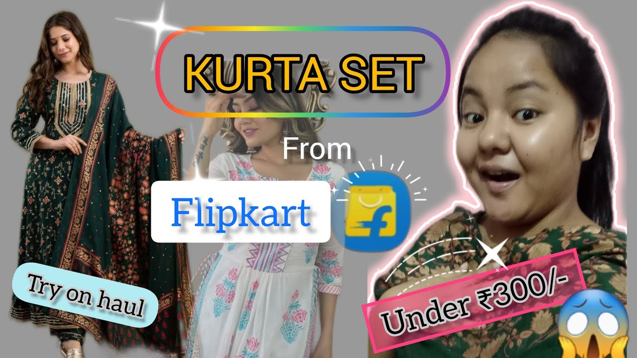 Flipkart kurta set with dupatta haul//Kurta sets under ₹300/- Only 🤩🤩
