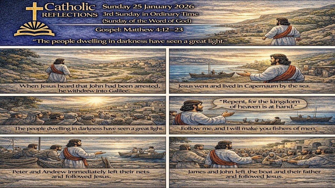 Catholic Reflections – Sunday 25 January 2026, 3rd Sunday in Ordinary Time, Matthew 4:12–23