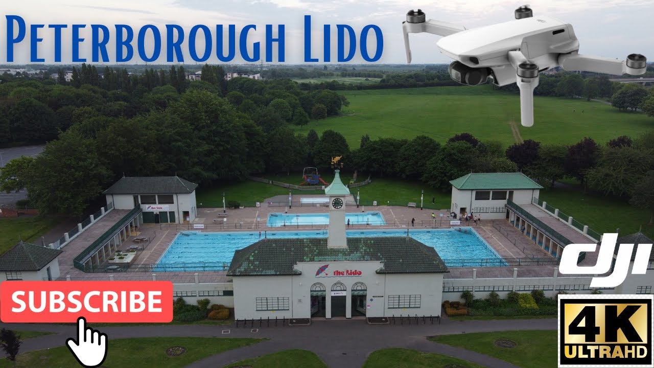 【4K】 Peterborough’s Art Deco Lido Swimming Pool | 4K Drone Video