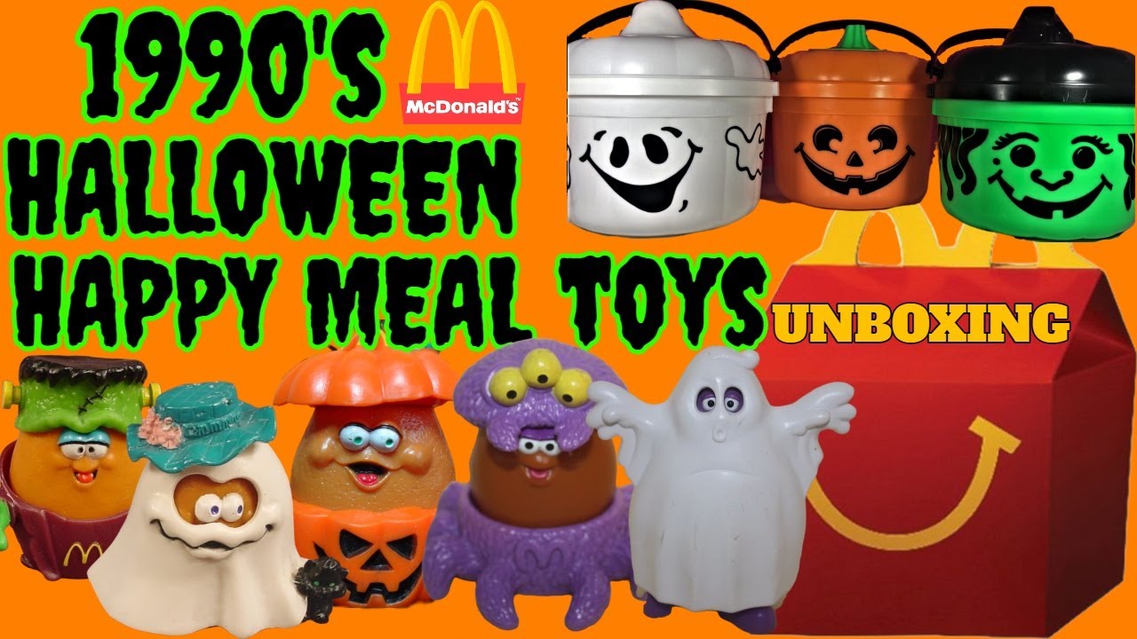 UNBOXING Vintage 1990's McDonald's Halloween Happy Meal Toys & Buckets! McNugget Halloween Buddies!