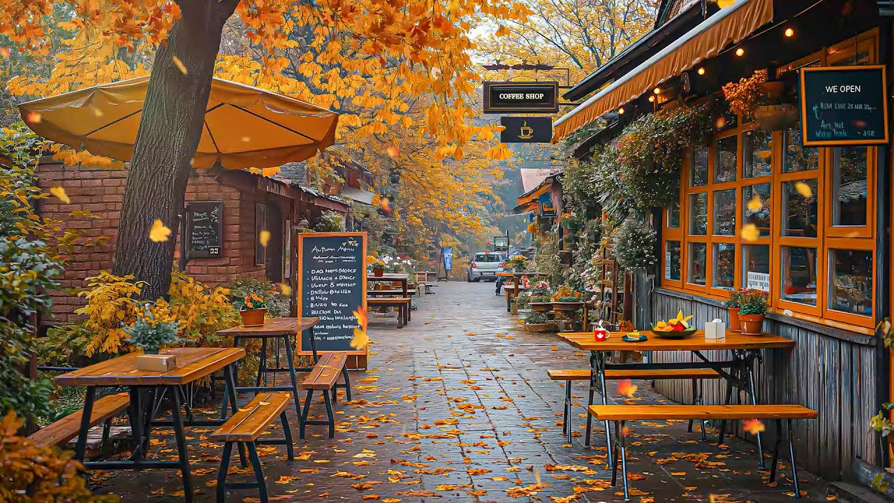 Осенний джаз для приятного времяпрепровождения 🍂 Утренний осенний джаз на Autumn Cozy Terrace