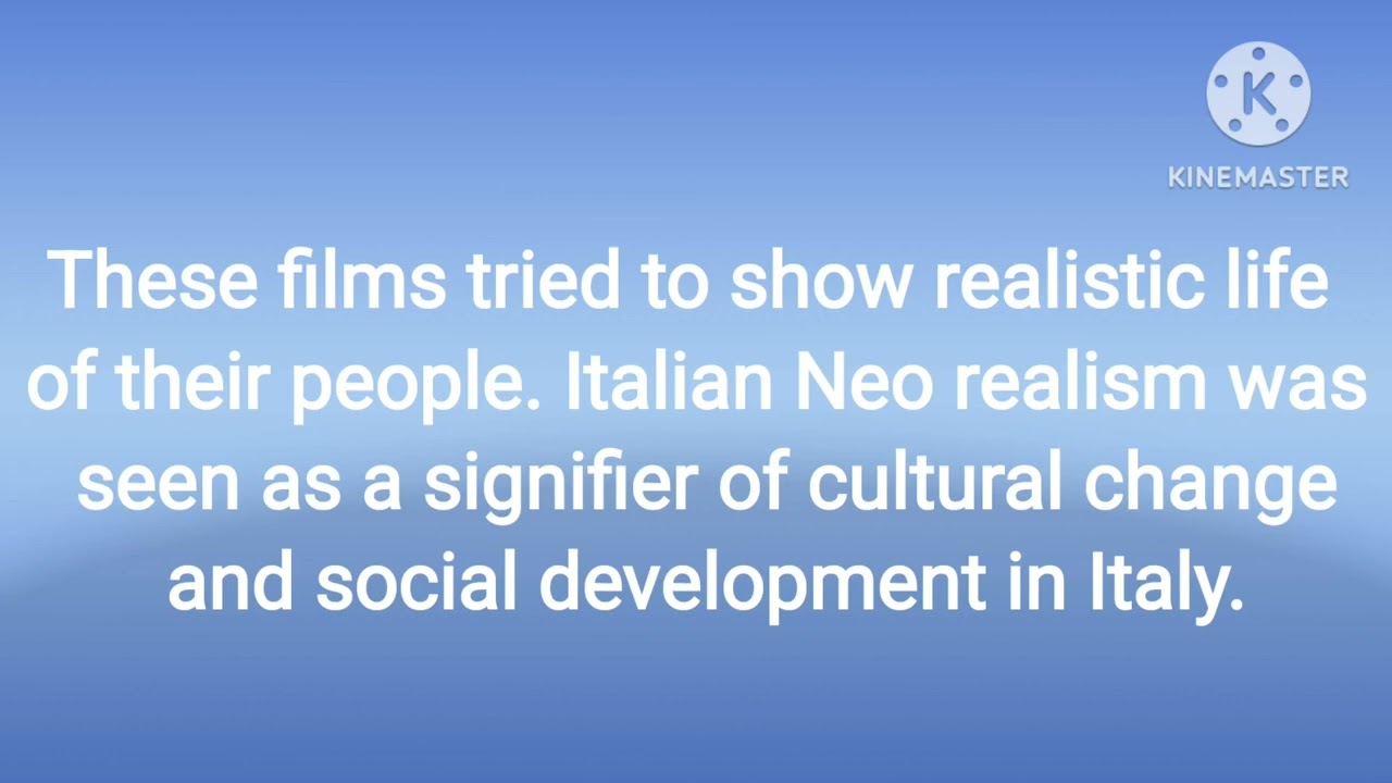 ITALIAN  NEO REALISM/FILM STUDIES