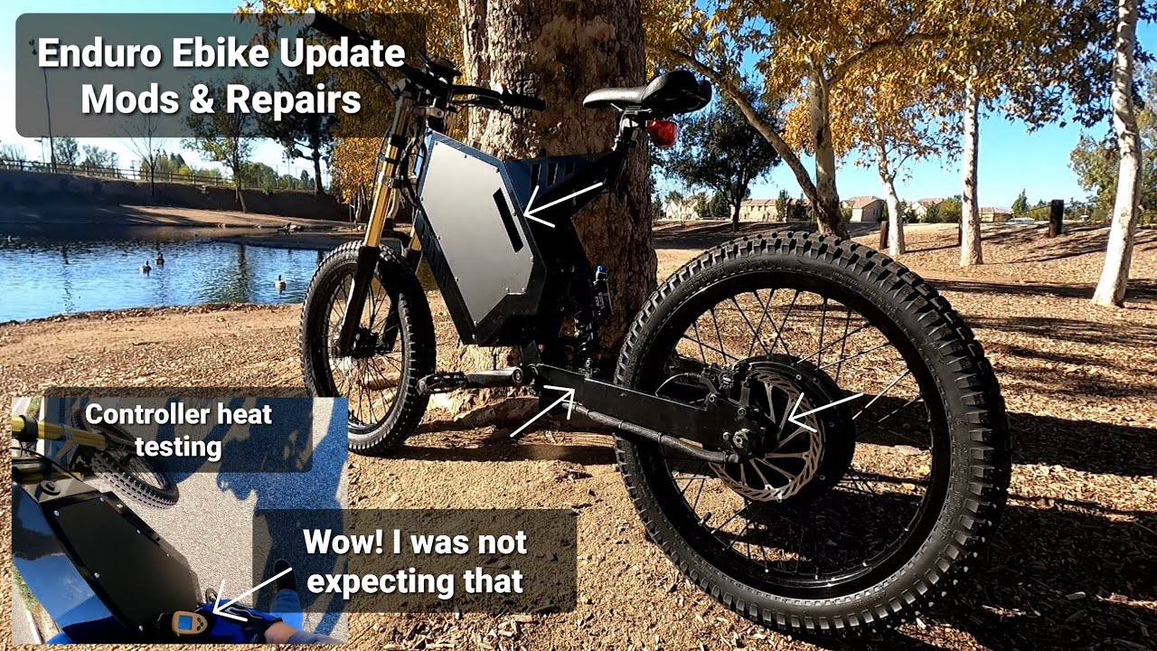 Enduro Ebike Build Update Mods Repairs and Sabvoton Controller Heat testing