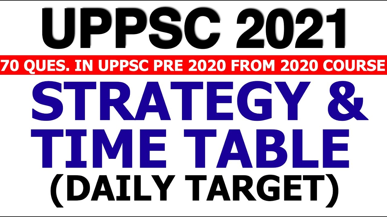 UPPCS 2021 STUDY PLAN| UPPCS Preparation Strategy| UPPSC PRELIMS EXAM