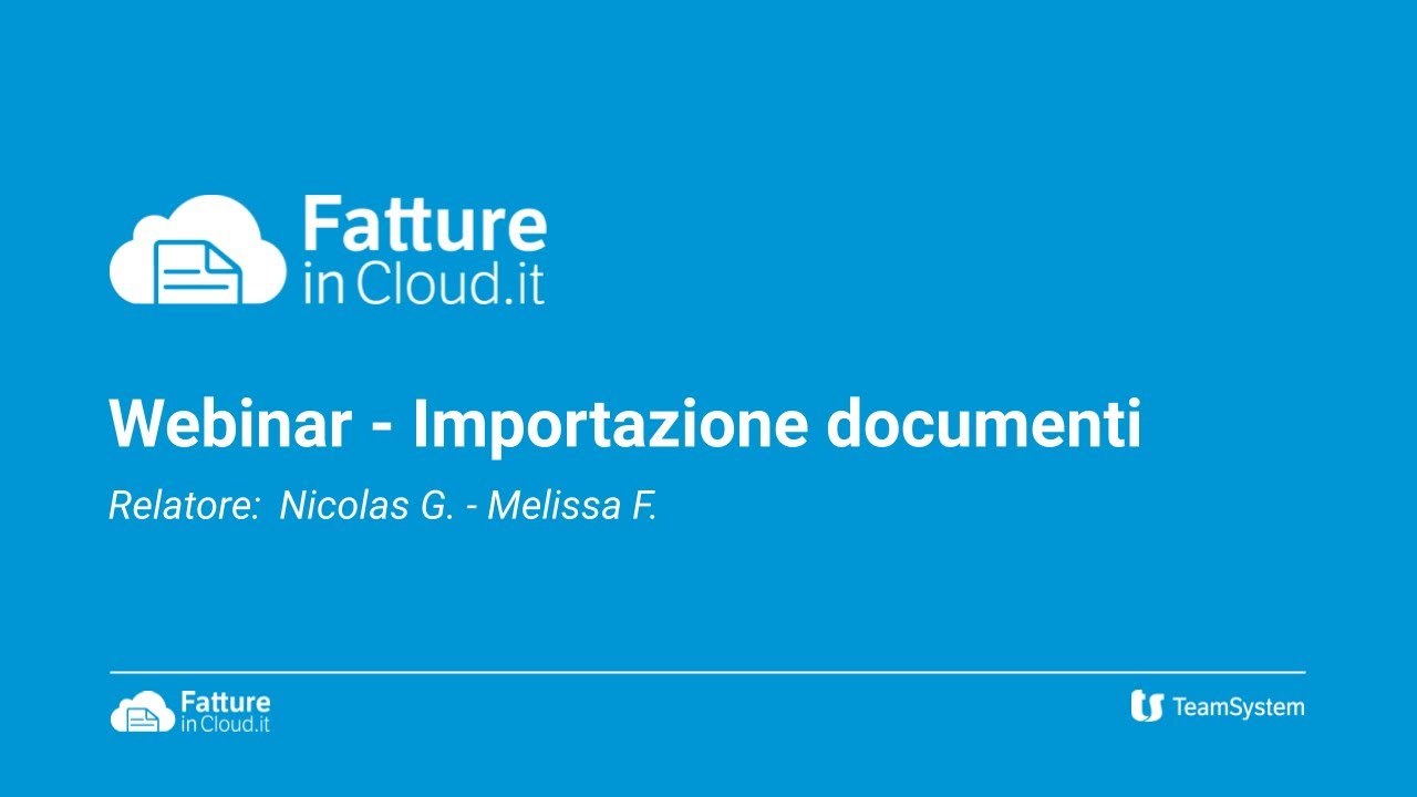 Importazione documenti da Fatture in Cloud a TS Studio [Webinar Commercialisti]