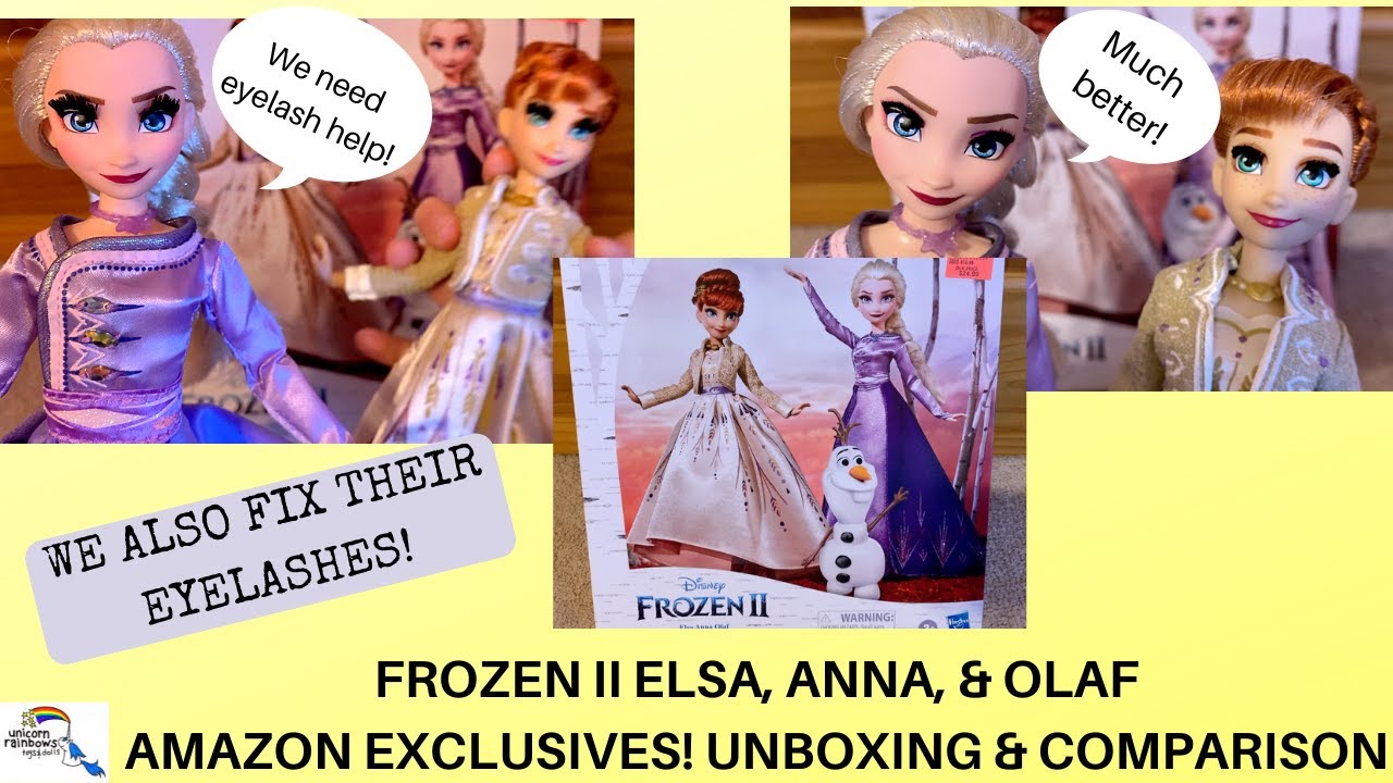 Frozen 2 Elsa, Anna, and Olaf Amazon Exclusive | Are These Seriously Made by Hasbro?! | Unboxing