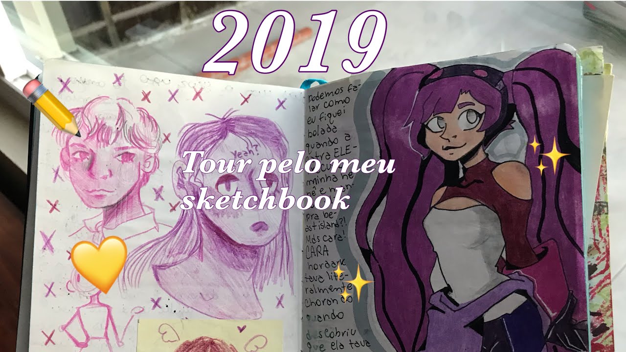 ✨tour pelo meu sketchbook de 2019✨