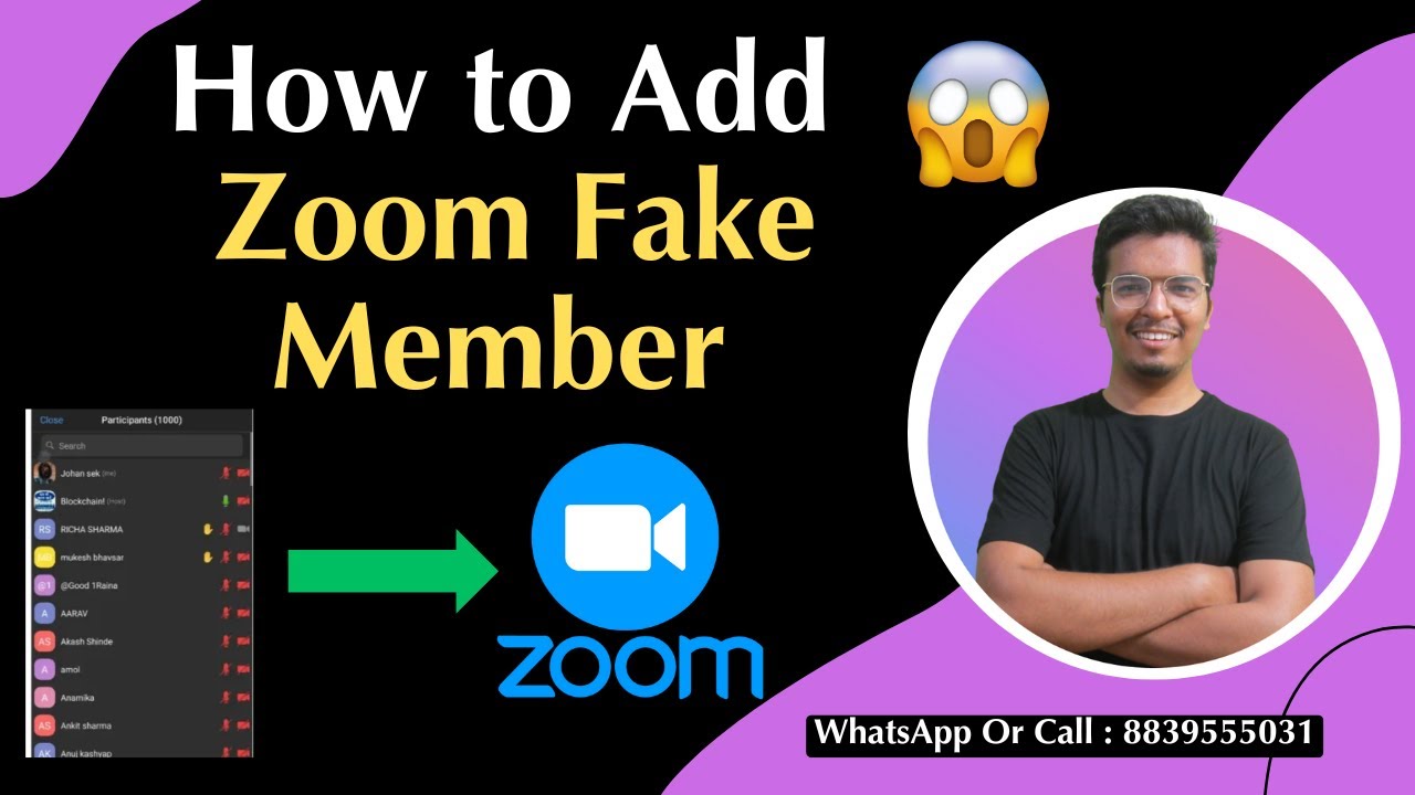 🔥 How to add Fake Members in Zoom meeting | ✨ Zoom fake Participants Software  🚀