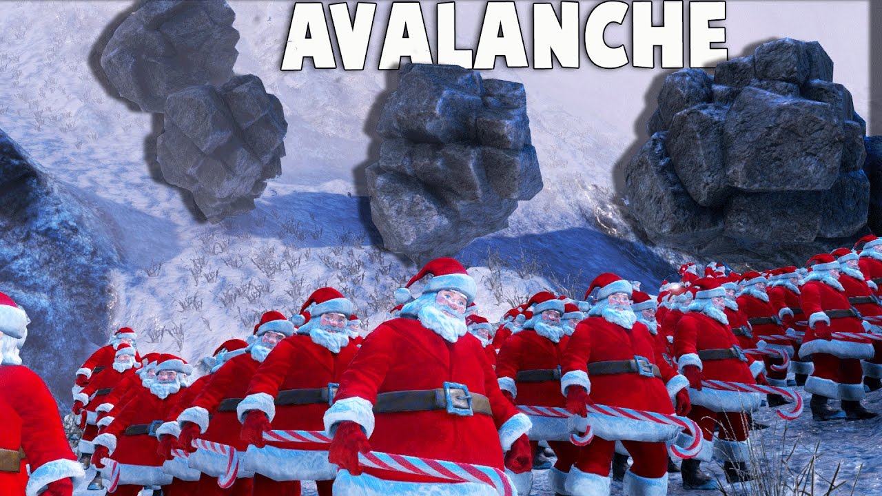 UEBS New SANTA AVALANCHE Attack! Planet Earth in Ultimate Epic Battle Simulator (UEBS Sandbox)
