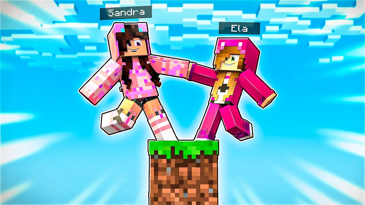 CASI NADIE SOBREVIVE EN ESTE BLOQUE 😱 RETO 1 SOLO BLOQUE MINECRAFT 🔥 Sandra Cires Play ft LovelyEla
