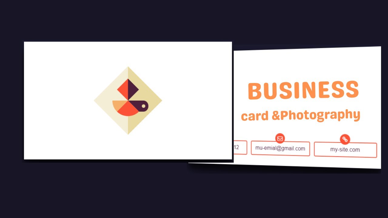How to Create Professional Business Card with HTML CSS | Tutorial