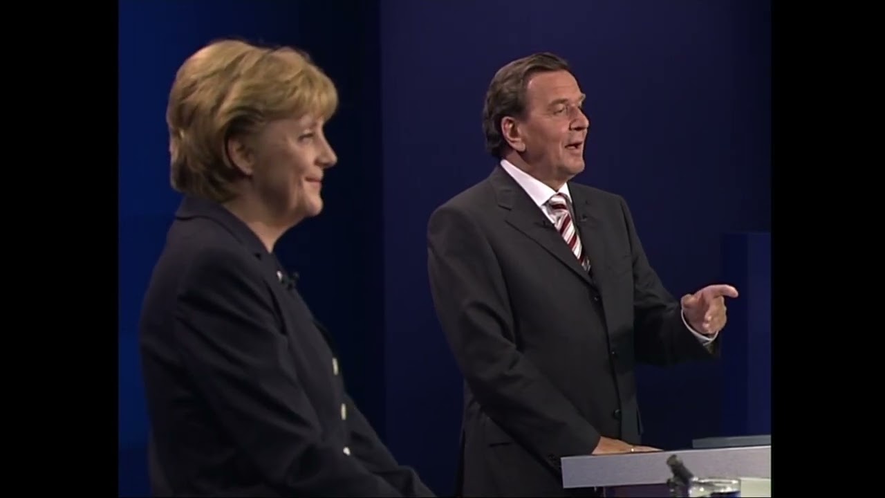 Fernsehduell zwischen Gerhard Schröder und Angela Merkel (04.09.2005)