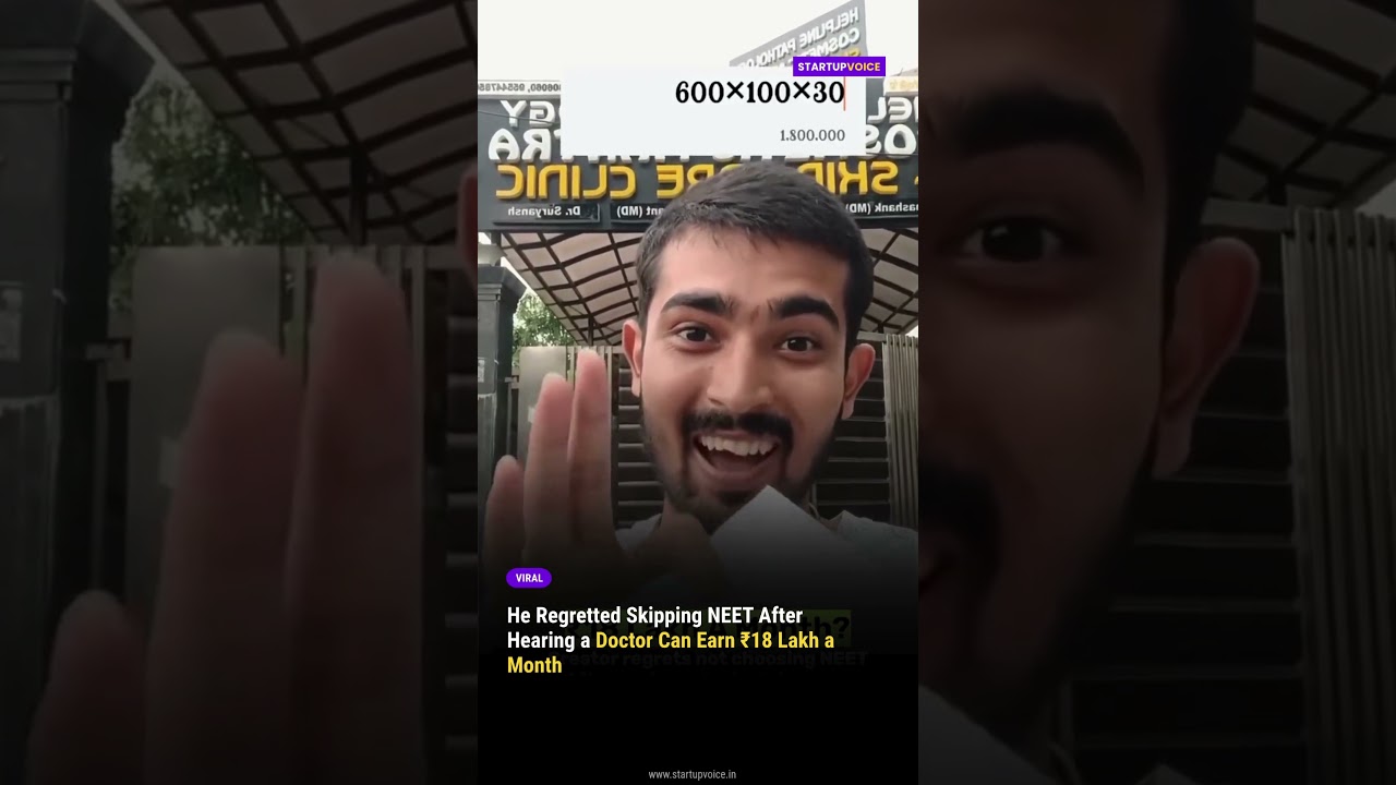 He Regretted Skipping NEET After Hearing a Doctor Can Earn ₹18 Lakh a Month