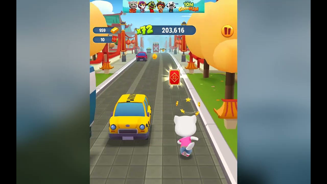 Playing tom gold run 