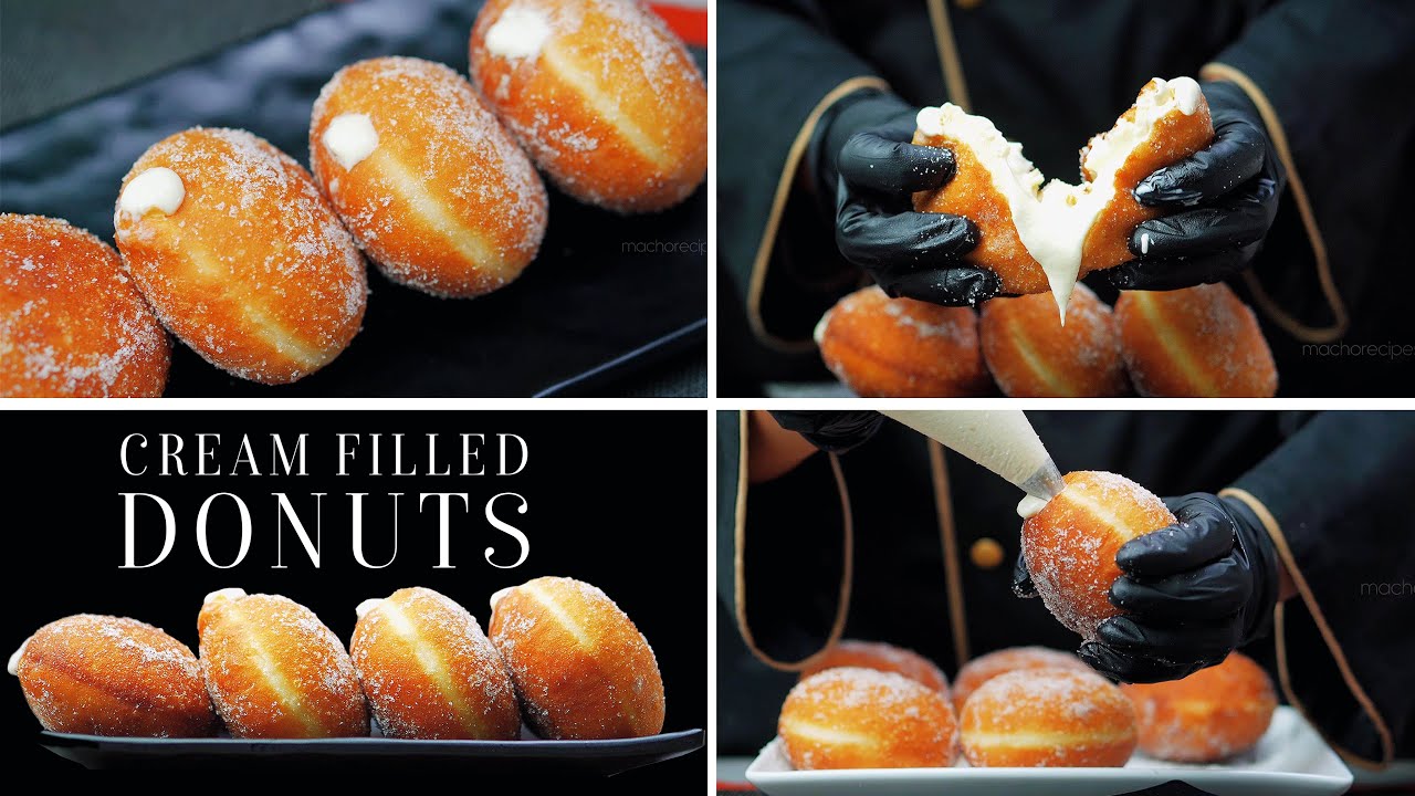 DONUTS RECIPE | Soft And Fluffy Cream Filled Donuts | Crème Patissiere