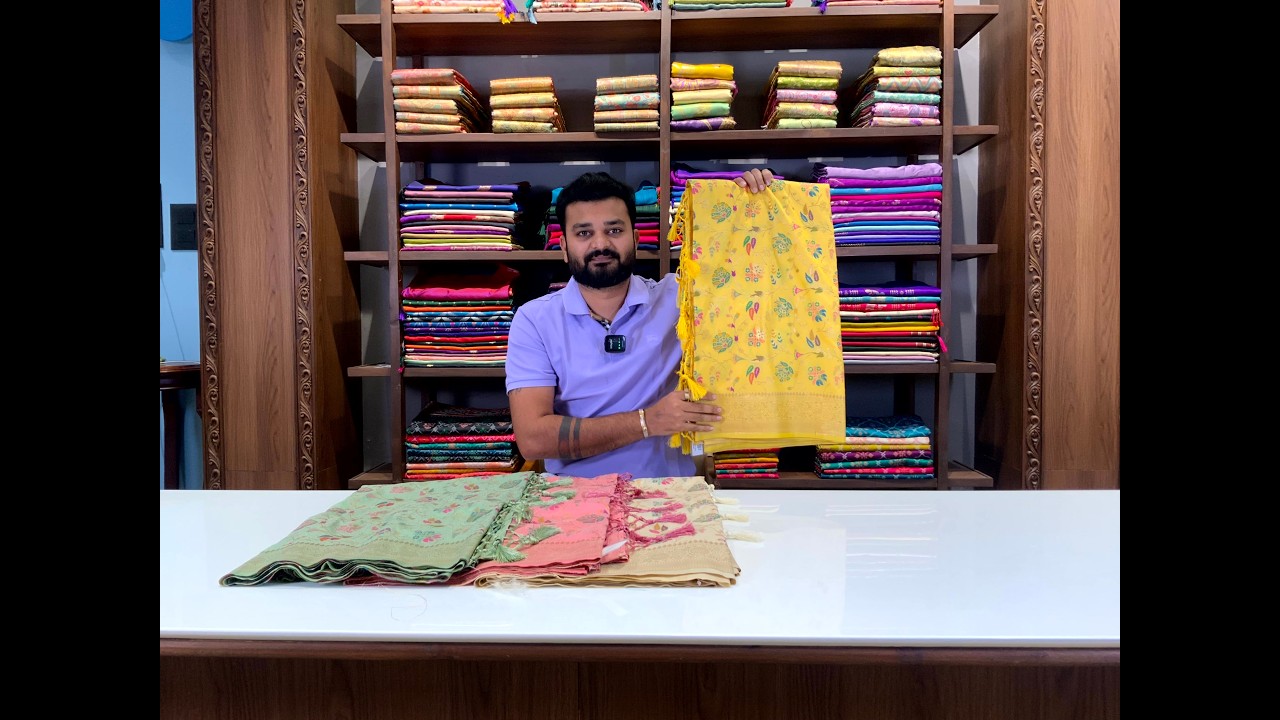 EP 120 Banarasi Minakari Floral Silk Saree Just Only 2250 COD Available || Free Shipping