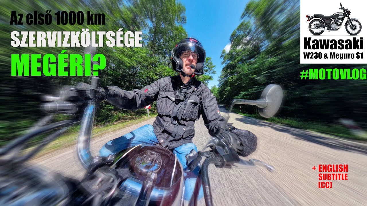 Az első 1000 km 🏍 Mennyi a garancia ára egy motorkerékpárnak 2025-ben? 🏍 Kawasaki W230 / Meguro S1