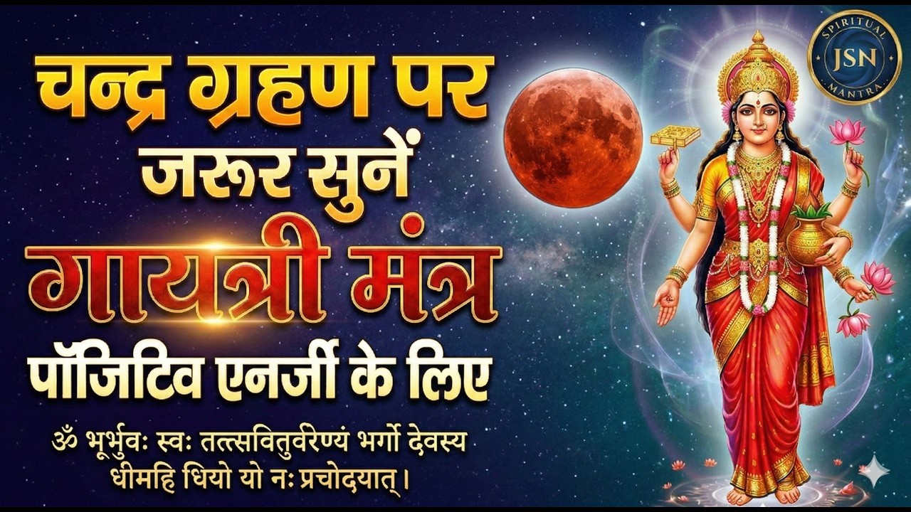 LIVE3 शक्तिशाली गायत्री मंत्र | चंद्र ग्रहण पर जरूर सुनें | 21 Times NonStop | JSN Spiritual Mantra3