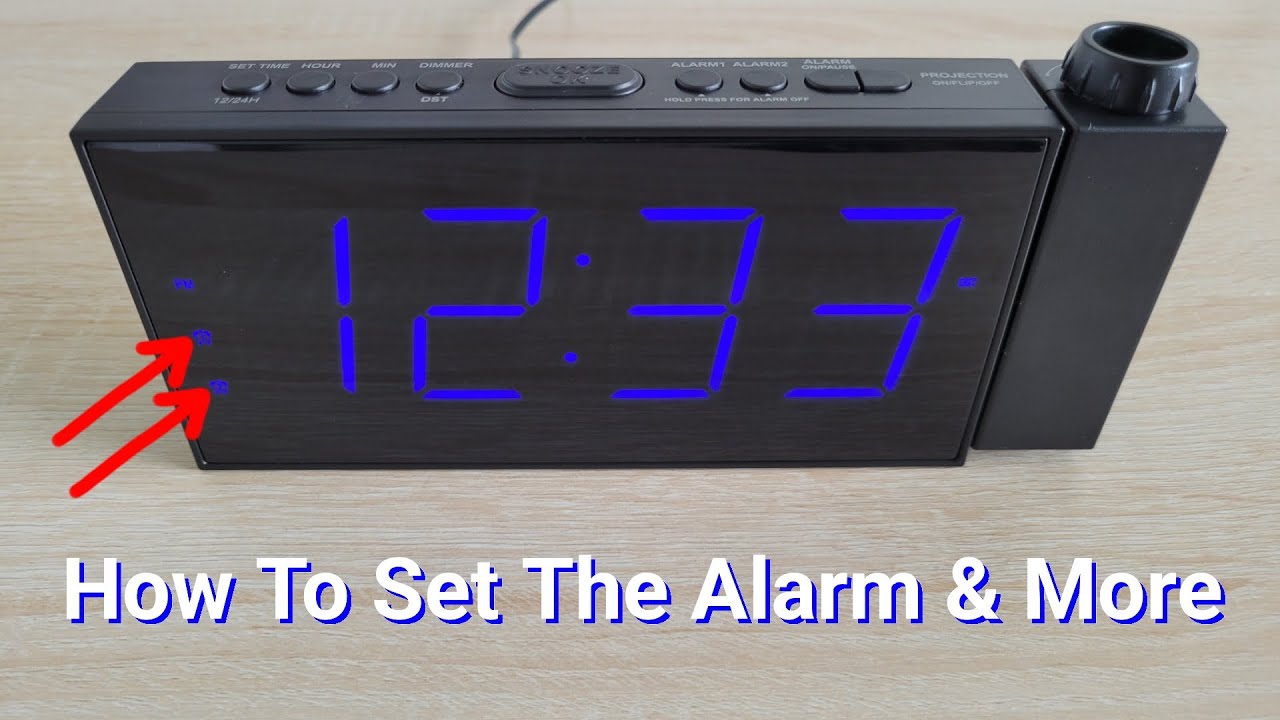Mesqool Digital Projection Alarm Clock &ndash; How To Set The Alarm And More