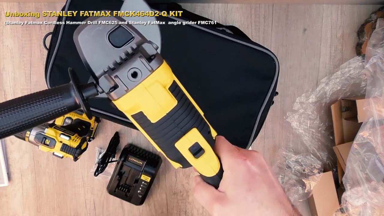 Unboxing STANLEY FATMAX FMCK464D2 KIT (Cordless Hammer Drill and Angle Grinder) - Bob The Tool Man