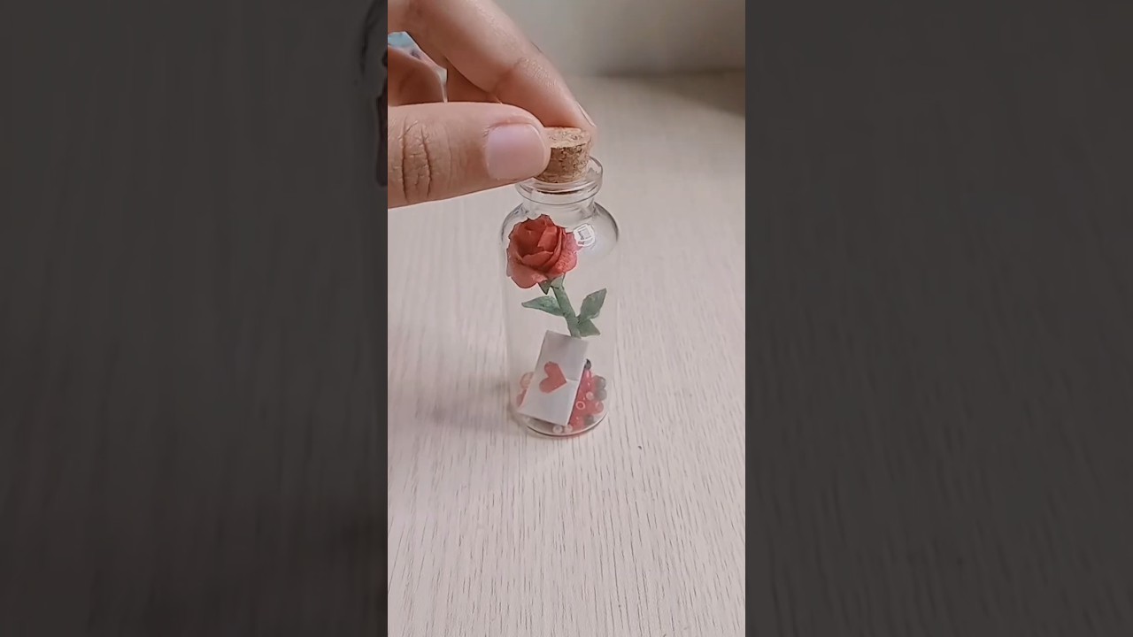 Making ✨Mini Love Gift✨🌹 | small bottle craft #shorts #diy #craft