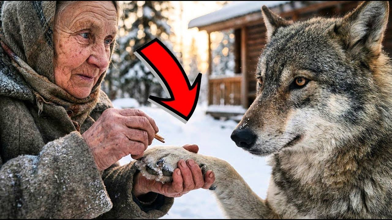 Staruszka wyciągnęła drzazgę z łapy wilka. Po latach wr&oacute;cił z darem!