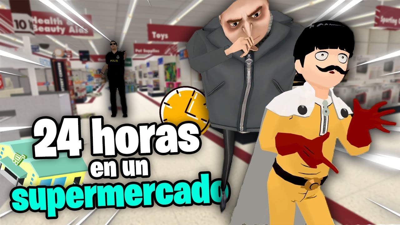 Pase 24 HORAS en un SUPERMERCADO con mi TIO | VrChat