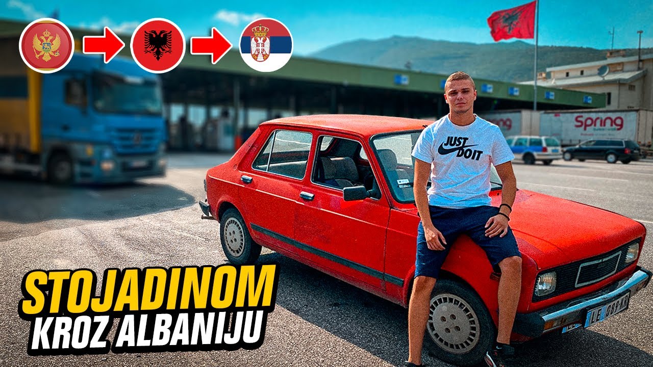 Iz CRNE GORE preko ALBANIJE! *ceo put zastavom*