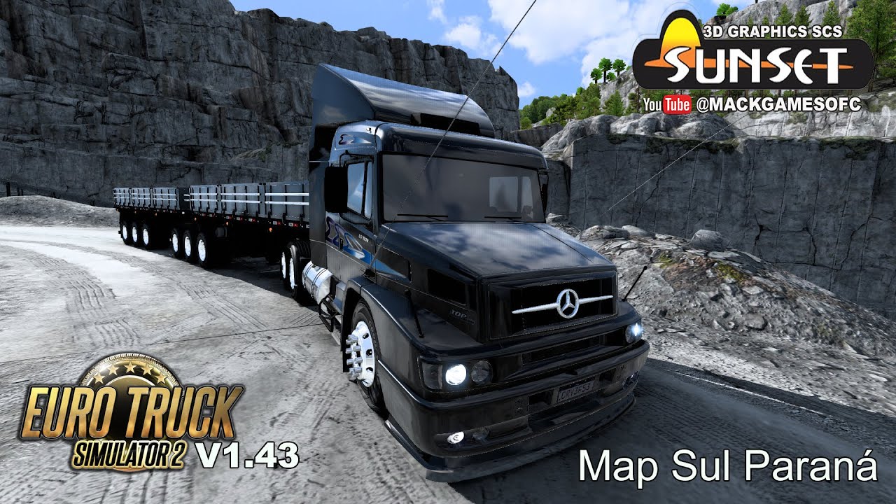 MAPA SUL PARANA [ETS2 V1.43] MOD GRAFICO SUNSET V3.3