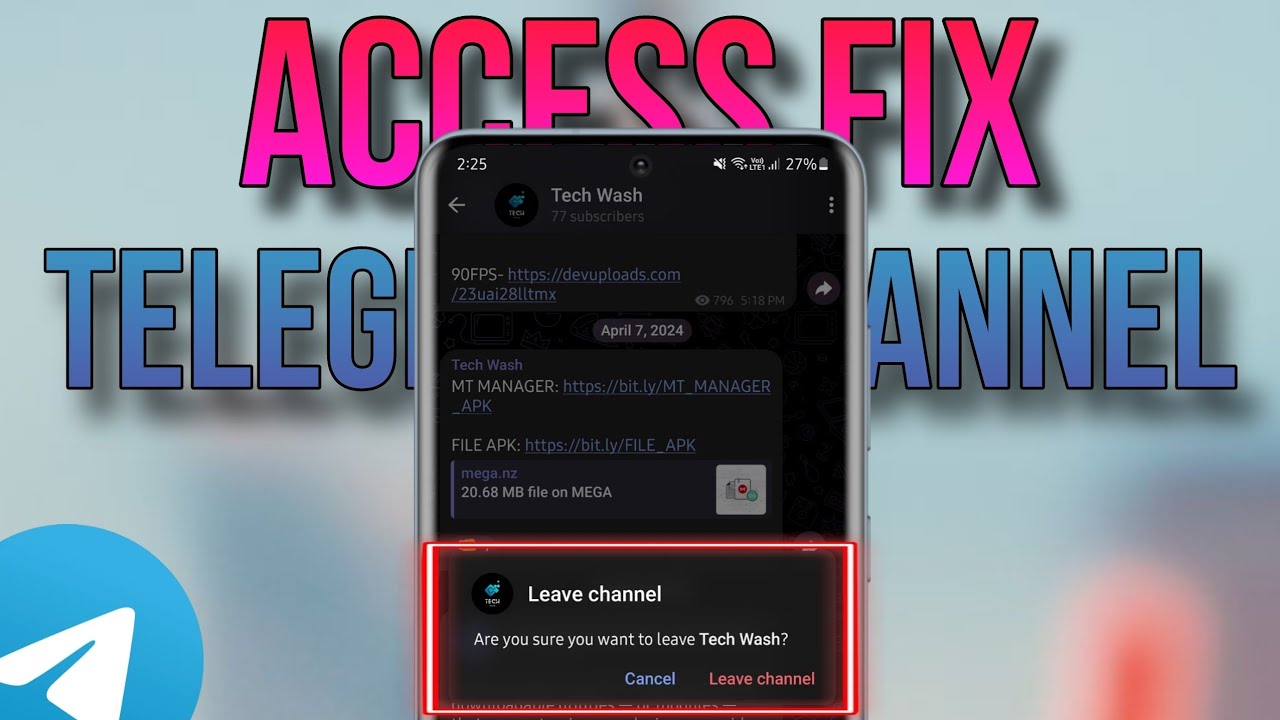 How to Get Back Access to My Telegram Channel || Tech Wash