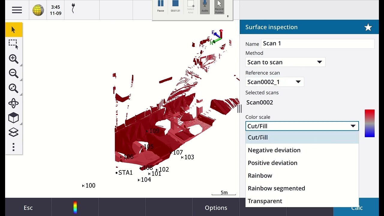Can-Learn: Scan-to-Scan Surface Inspection with Trimble SX12