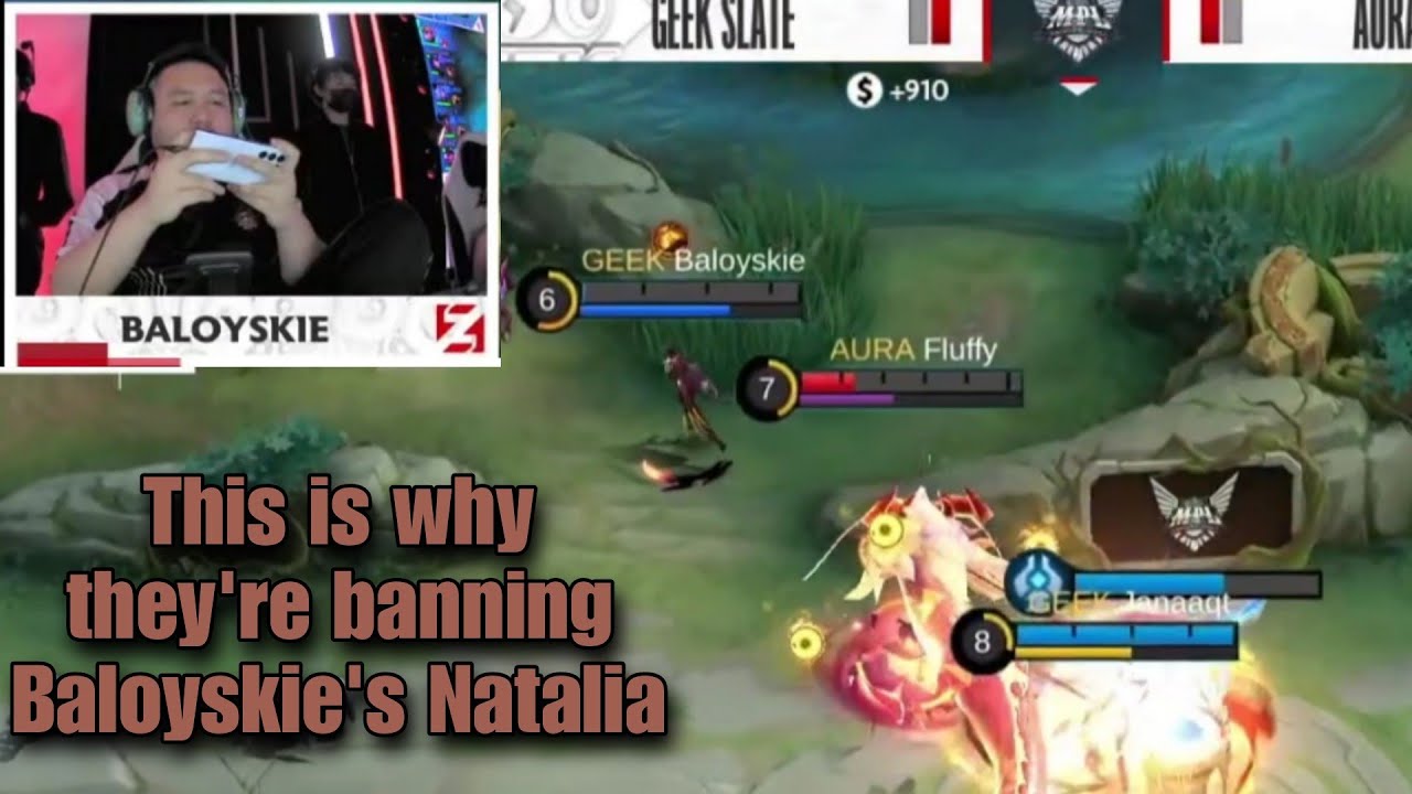Baloyskie tilting Aura players with his Natalia | Geek Slate vs Aura Fire #MLBB