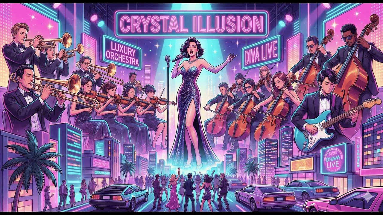 [AI INK] Crystal Illusion 💎 샴페인 빛 밤의 선율, 럭셔리 버블 시티팝 (Prod. Lakra)