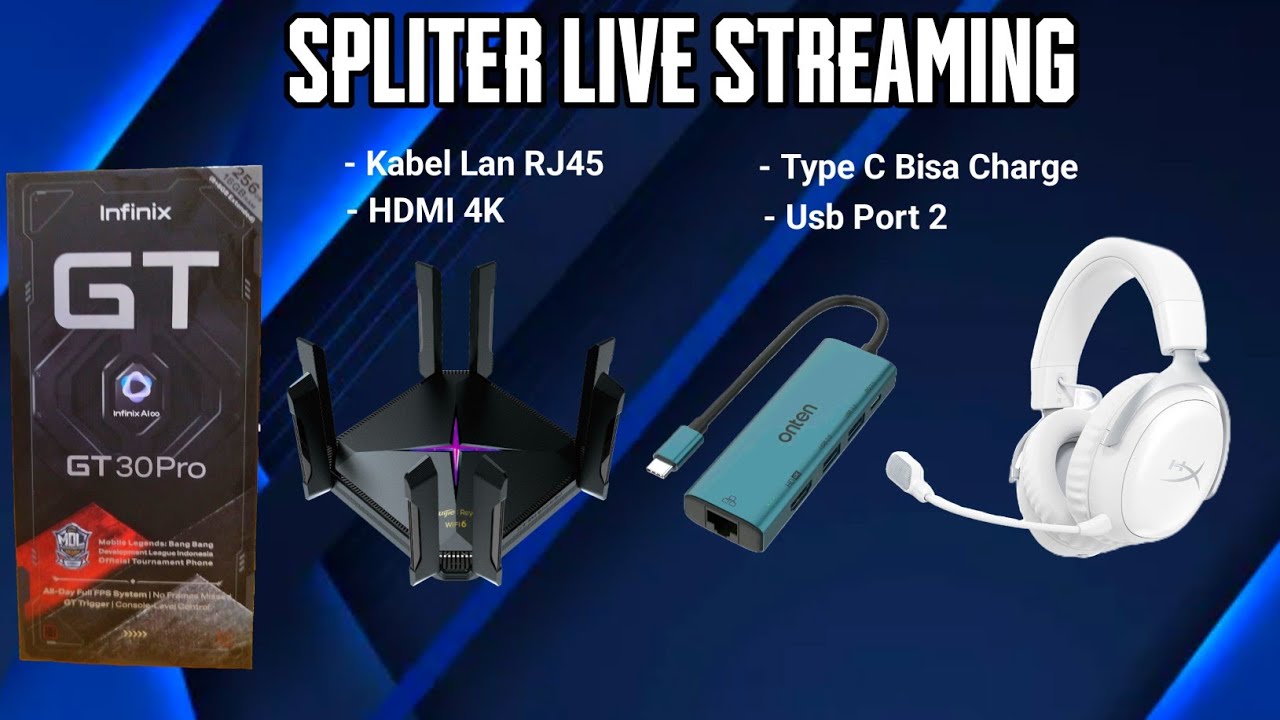 Spliter Infinix Gt 30 Pro | Spliter Live Streaming | Spliter Type C RJ45
