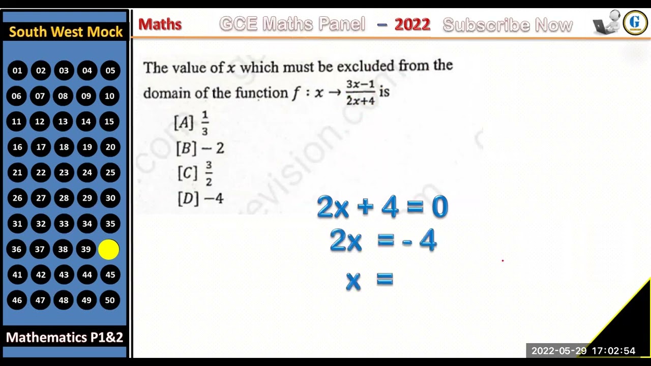 South West Mock 2022 P1 Mathematics Part 1