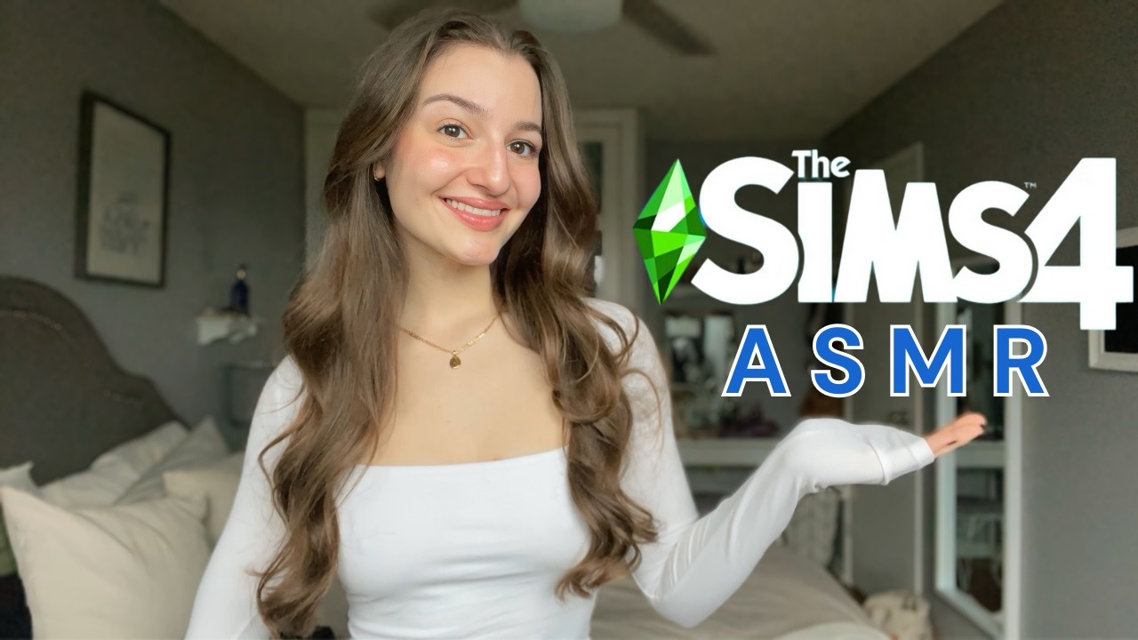 ASMR Sims 4 🏡  Decorating a STUNNING villa!🌼 (Whispers, Keyboard Sounds)