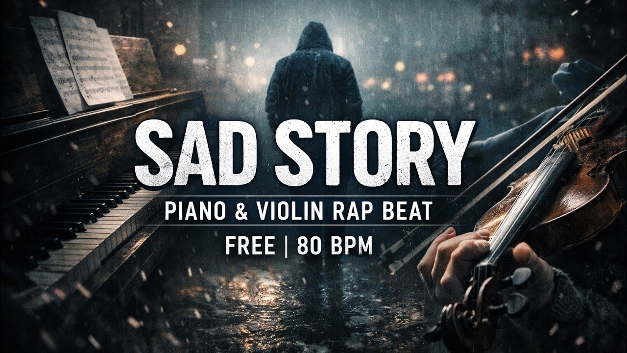 Sad Story Type Beat – Piano Violin | Free Rap Beat Instrumental 80 BPM [2025]