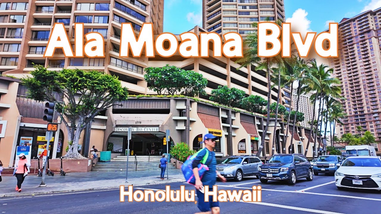 【4K】𝐖𝐀𝐋𝐊 🇺🇸 Ala Moana Blvd in Honolulu