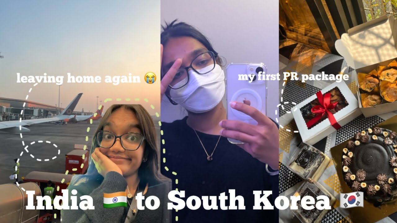 #vlog 103 || India 🇮🇳 to South Korea 🇰🇷 | back to basics | first PR Package 📦