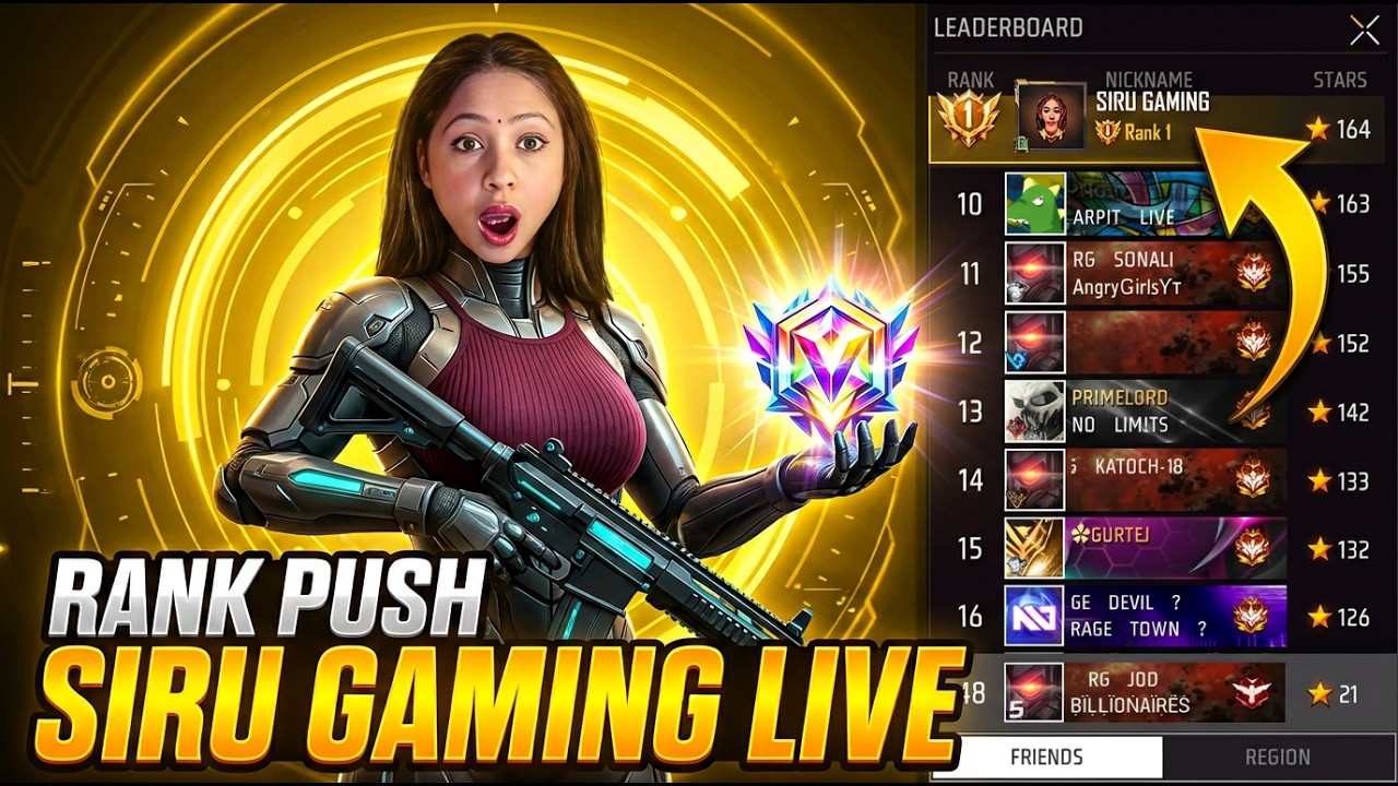 🔴FREE FIRE SERIOUS RANK PUSH ON LIVE✨💥  #freefiremax