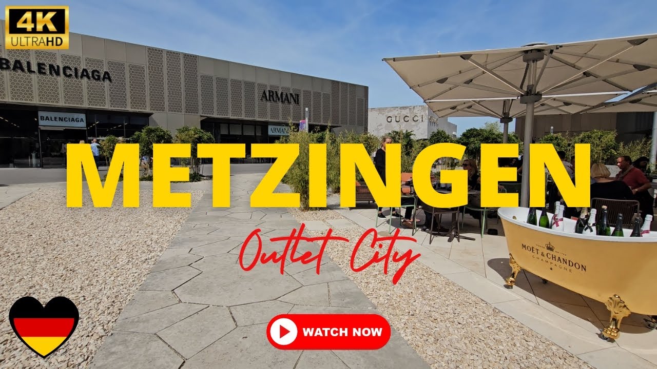 Metzingen Outlet City Walking Tour | [4K] Germany
