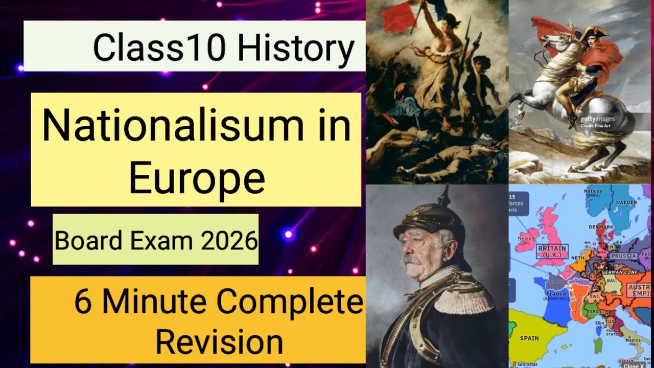 Nationalism in Europe |Class10 History|6 मिनट Revision| Hindi+English#history #gk #educational #upsc