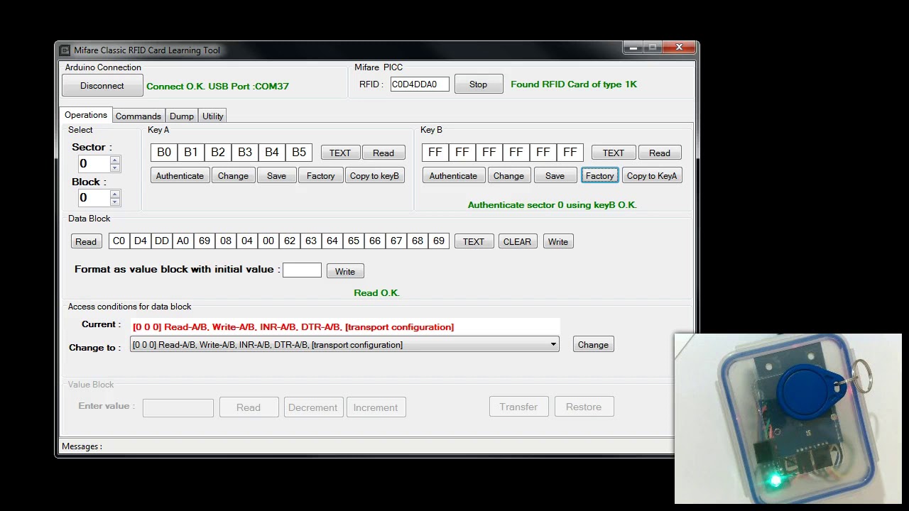 Mifare Classic basic operations - part4