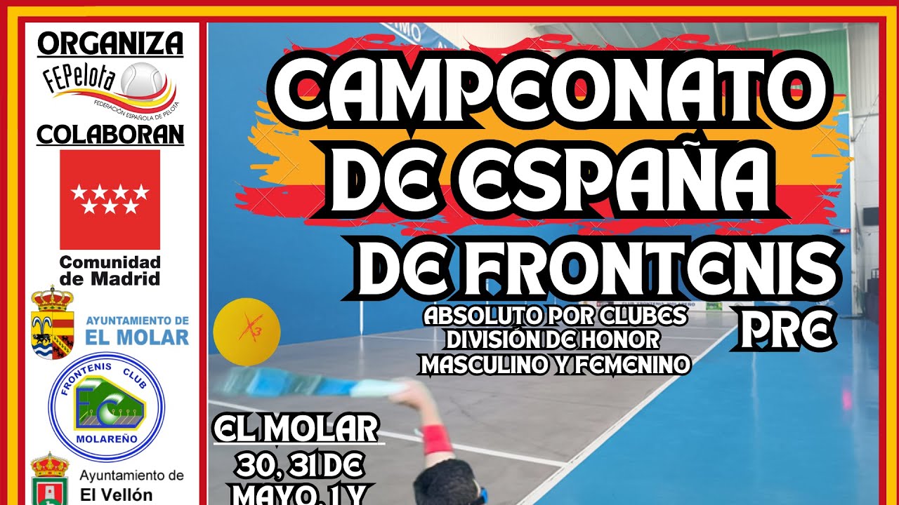 CTO DE ESPAÑA FRONTENIS PRE 2024 GRUPOS FEMENINO Y OCTAVOS MASCULINO