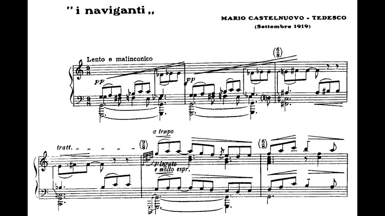 Mario Castelnuovo-Tedesco - I naviganti, Op.13