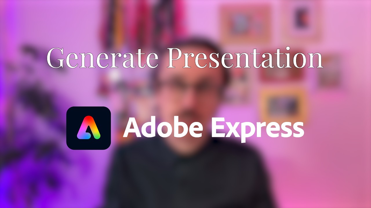 How to generate a presentation from an existing PDF file using Adobe Express