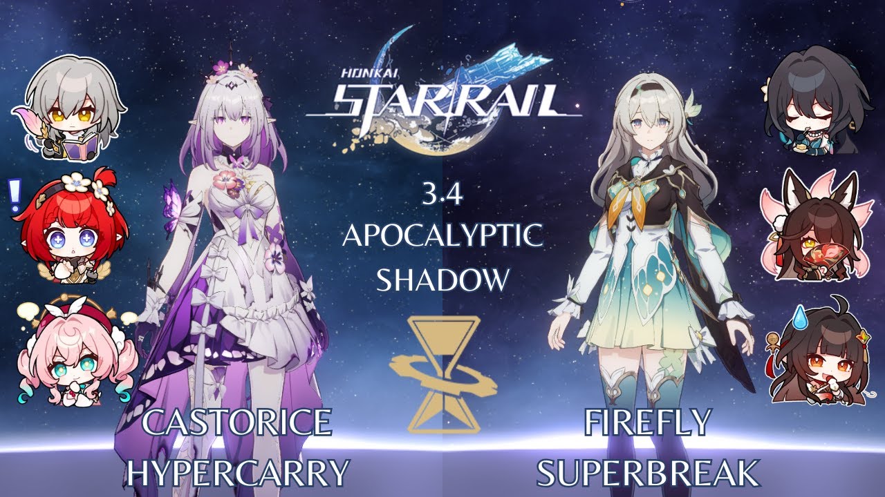 E0S1 Castorice Hypercarry and E0S1 Firefly Superbreak - 3.4 Apocalyptic Shadow 4 - Honkai Star Rail