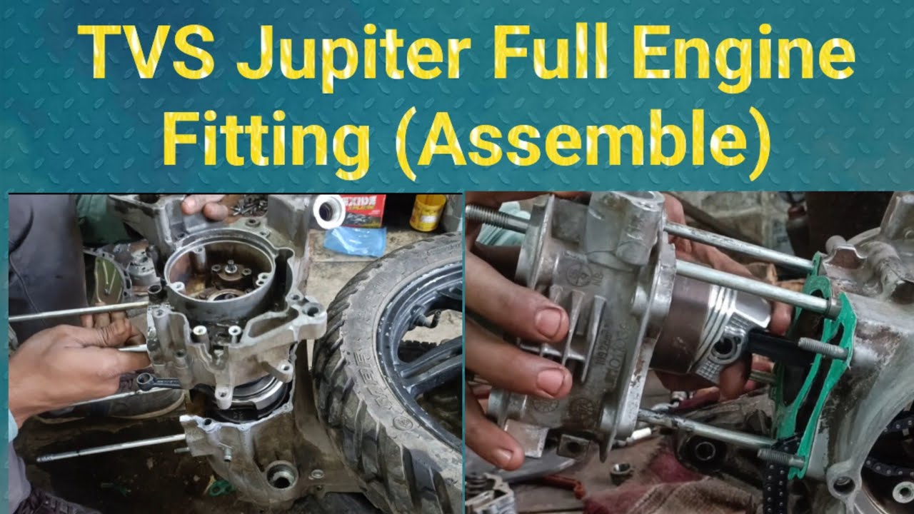 TVs Jupiter Full Engine Assemble | TVs Jupiter फूल इंजन फिटिंग आसान तरीका #automobile #bikehacks