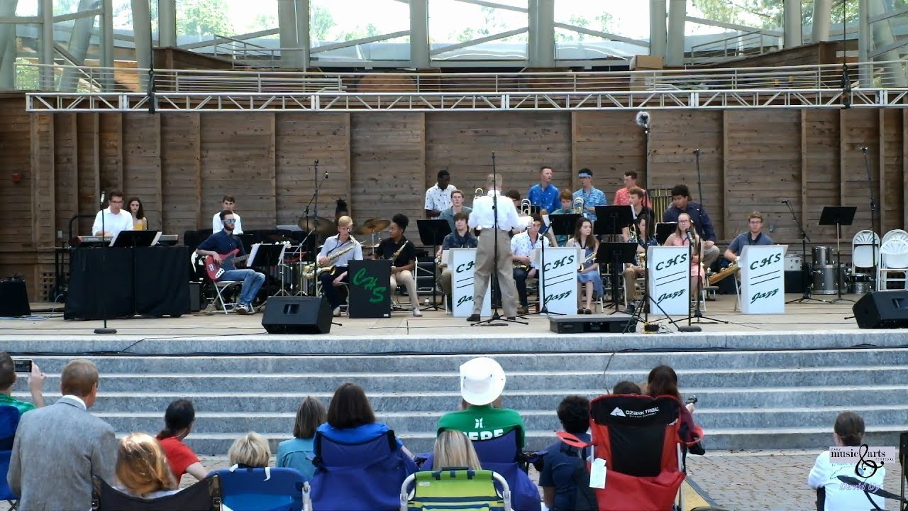 Cary High School Jazz Band performs 